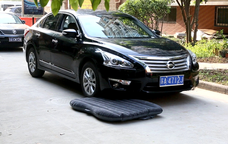 KYOZZBY Deluxe Car Travel Inflatable Mattress – Portable Air Bed with Flocking Surface for Backseat Comfort