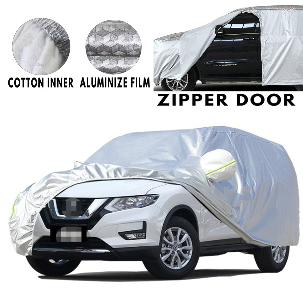SUV SIZE COVER ,100%WATERPROOF,SUNPROOF,DUSTPROOF FULL SET COVER FREE CAR WAX & MICROFIBER CLOTH