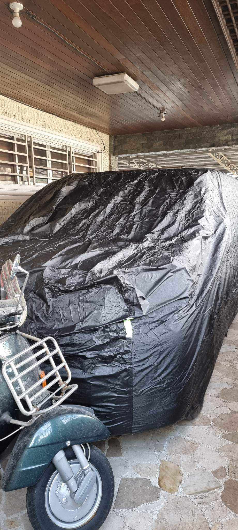 (BLACK ALUMINIZED)VAN SIZE OUTDOOR & INDOOR,100% WATERPROOF,HETAPROOF, DUSTPROOF, WINDPROOF FULL SET COVER