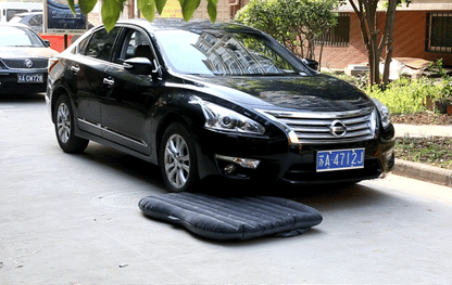 KYOZZBY Deluxe Car Travel Inflatable Mattress – Portable Air Bed with Flocking Surface for Backseat Comfort