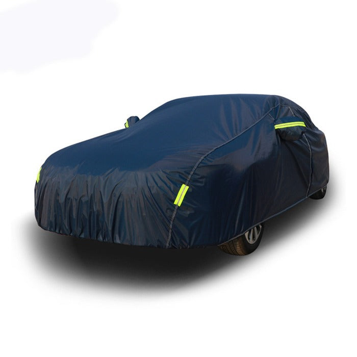 (BLACK EDITION)SEDAN WATERPROOF CAR COVER AND OUTDOOR SUN PROTECTION COVER,FREE CAR WAX & MICROFIBER CLOTH