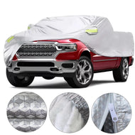 PICK UP SIZE COVER, ALUMINIZED FABRIC WITH COTTON INNER, 100%WATERPOOF FREE CAR WAX and MICROFIBER CLOTH