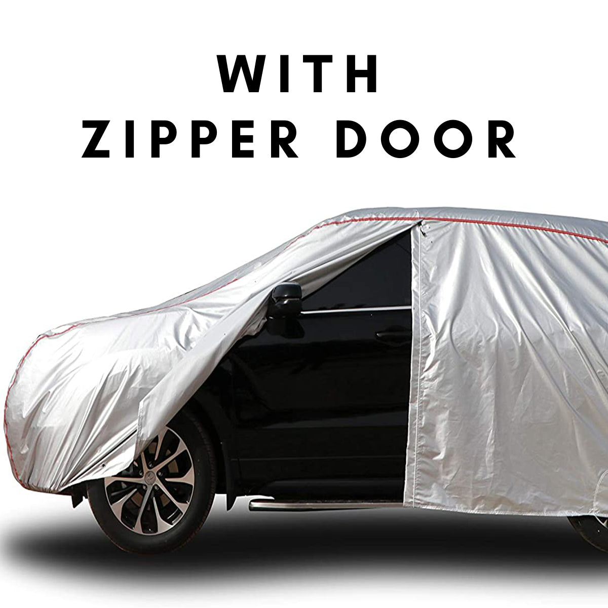 PICK-UP SIZE COVER, SILVER OR BLACK ALUMINIZED FABRIC WITH COTTON INNER