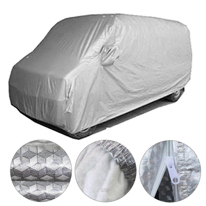 VAN SIZE OUTDOOR & INDOOR,100% WATERPROOF,HETAPROOF, DUSTPROOF, WINDPROOF FULL SET COVER W/ FREE CAR WAX AND MICROFIBER CLOTH