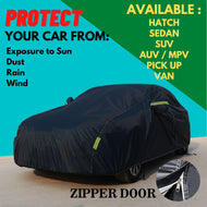 SEDAN WATERPROOF CAR COVER AND OUTDOOR SUN PROTECTION COVER,FREE CAR WAX & MICROFIBER CLOTH